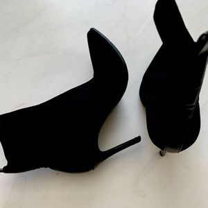 Black sock high heel